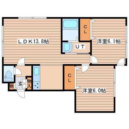 グランメール八軒７東の物件間取画像